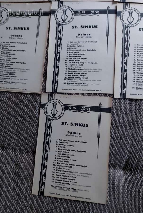 S.šimkus ,Dainos"