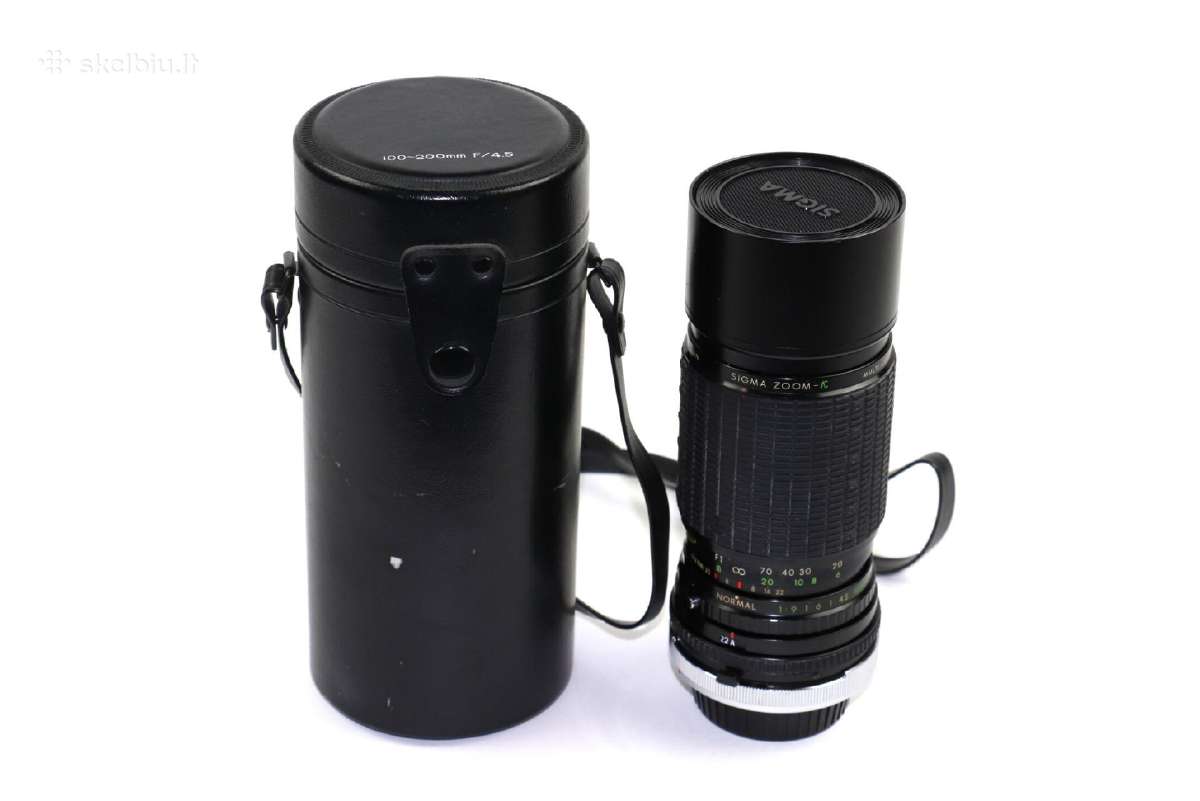 "Sigma Zoom-k 1:4.5 f=100-200m", Japonija kaina55
