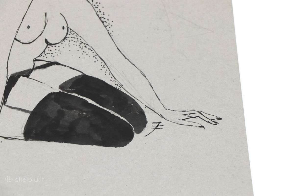"ингмара Залите (1955)", (Кartonas, tušas), po 35 - nuotraukos Nr. 2