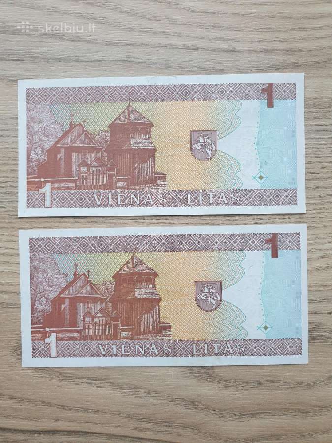 1994 metų 1 litai Unc Lietuva - nuotraukos Nr. 2