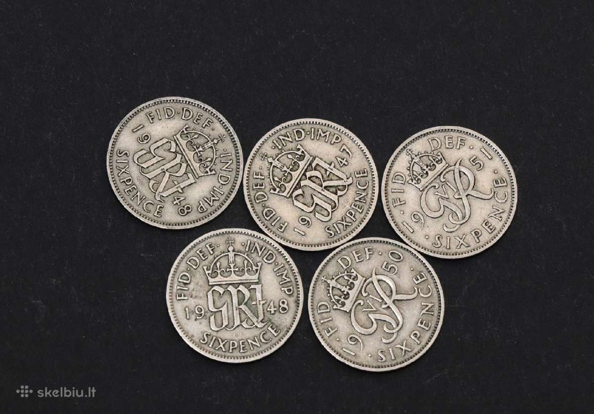 "6 Pensai" 1947-1951 metai Anglija kaina už visus - nuotraukos Nr. 2