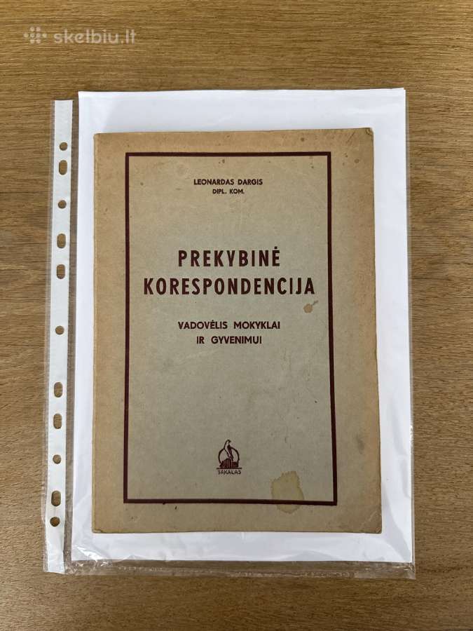 Prekybinė korespondencija reta knyga 1938m.