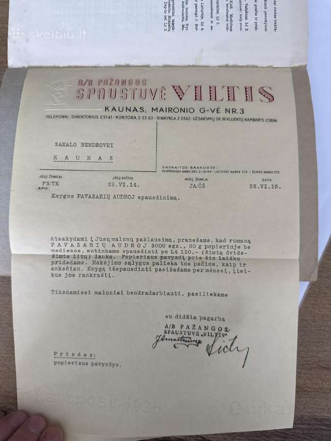 Prekybinė korespondencija reta knyga 1938m. - nuotraukos Nr. 9