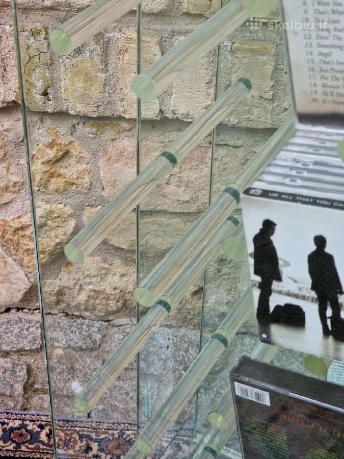 Vintažinės poliakrilo/stiklo CD lentynos - nuotraukos Nr. 5