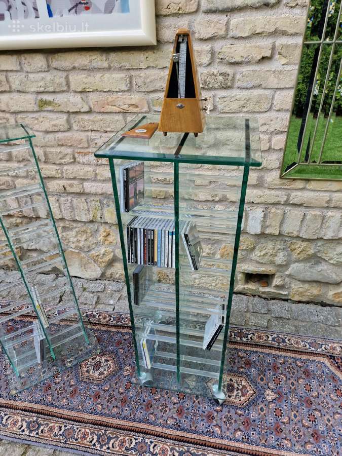 Vintažinės poliakrilo/stiklo CD lentynos - nuotraukos Nr. 15