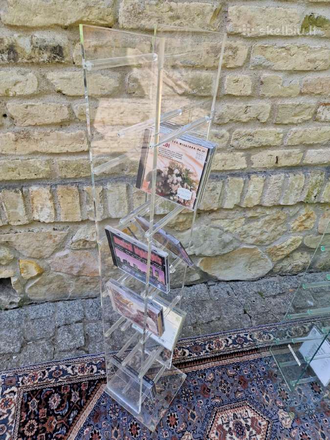 Vintažinės poliakrilo/stiklo CD lentynos - nuotraukos Nr. 30