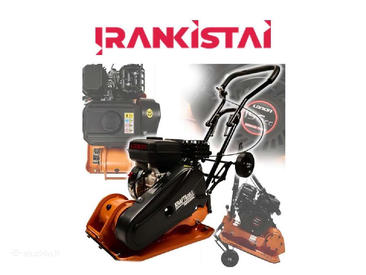 Vibroplokštė 60kg su guminiu padu! Loncin variklis