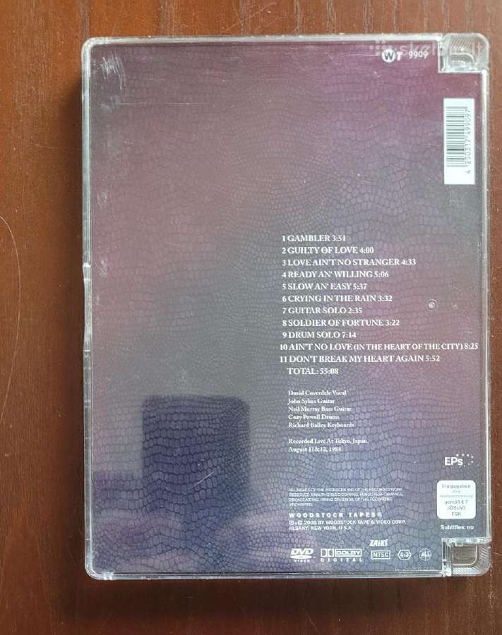 Dvd Whitesnake. Live at Seibu, Tokyo 1984 - nuotraukos Nr. 2