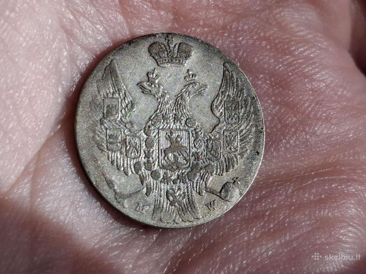 Lenkija 10 grošų 1840 sidabras - nuotraukos Nr. 2