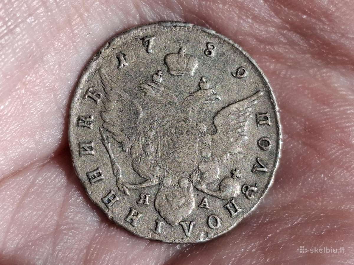 Rusija Polupoltinikas 1789 sidabras