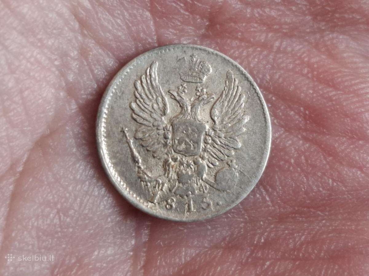 Rusija 5 kapeikos 1815 sidabras - nuotraukos Nr. 2