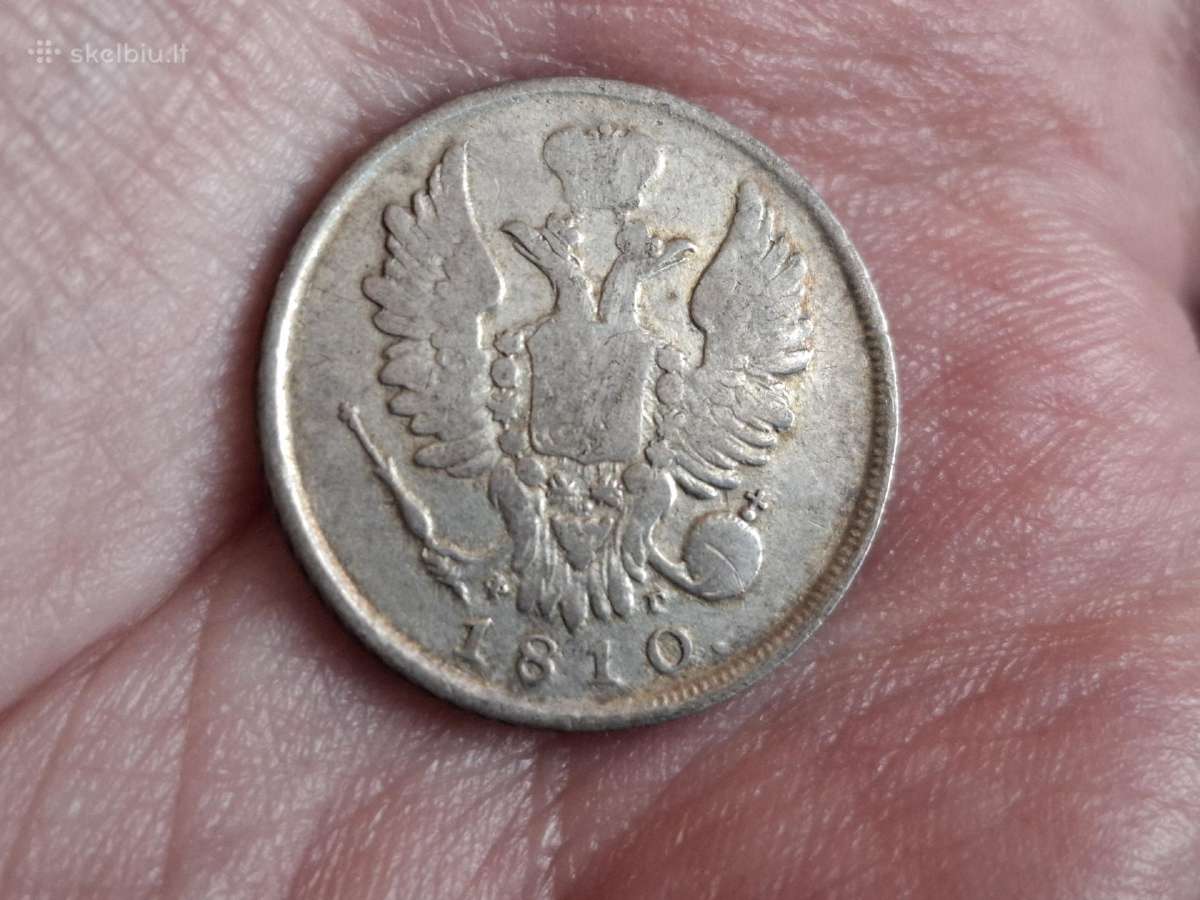 Rusija 20 kapeikų 1810 R sidabras - nuotraukos Nr. 2