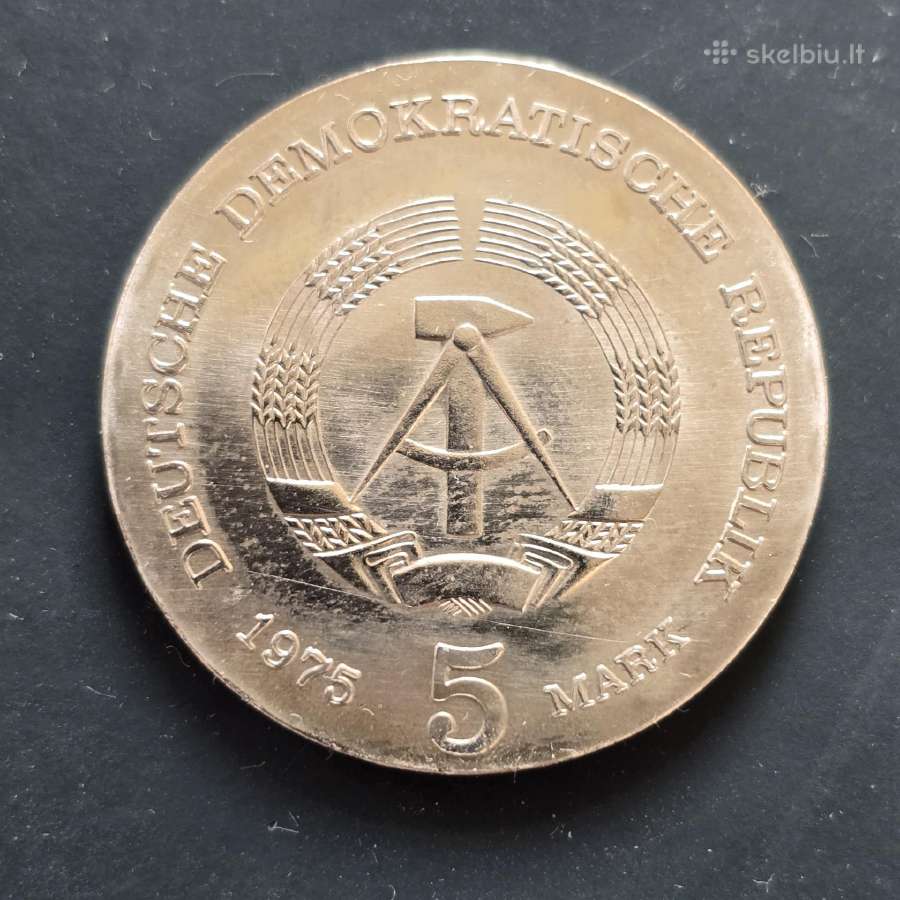 Vokietija VDR 1975 5 mark Thomas Mann Unc - nuotraukos Nr. 2