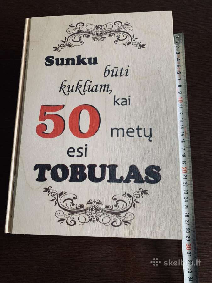 Natūralios spalvos medinė dovanų dėžutė - nuotraukos Nr. 2