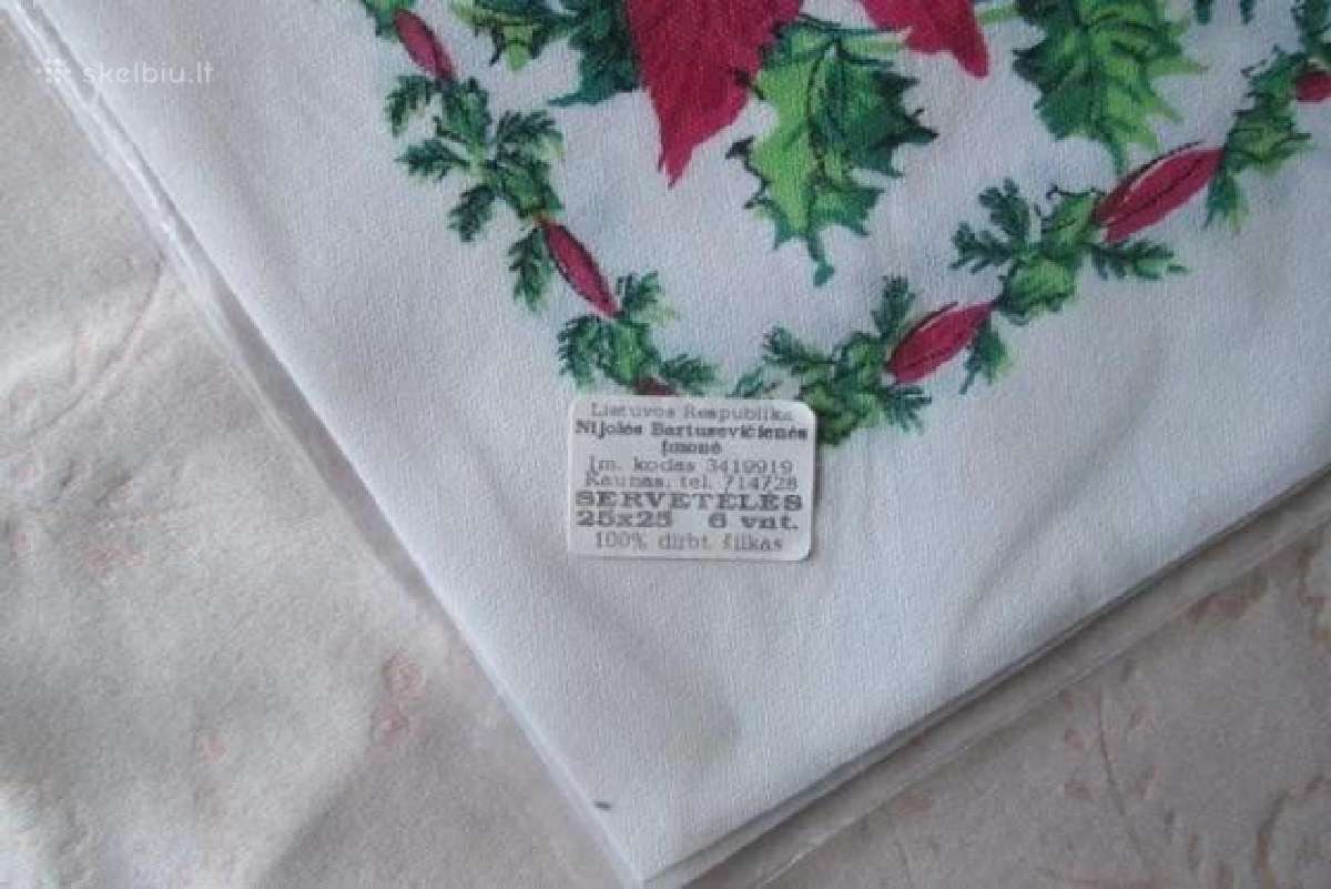 Naujas Serveteliu rinkinys 6vnt Matmenys : 25 x 25 - nuotraukos Nr. 2