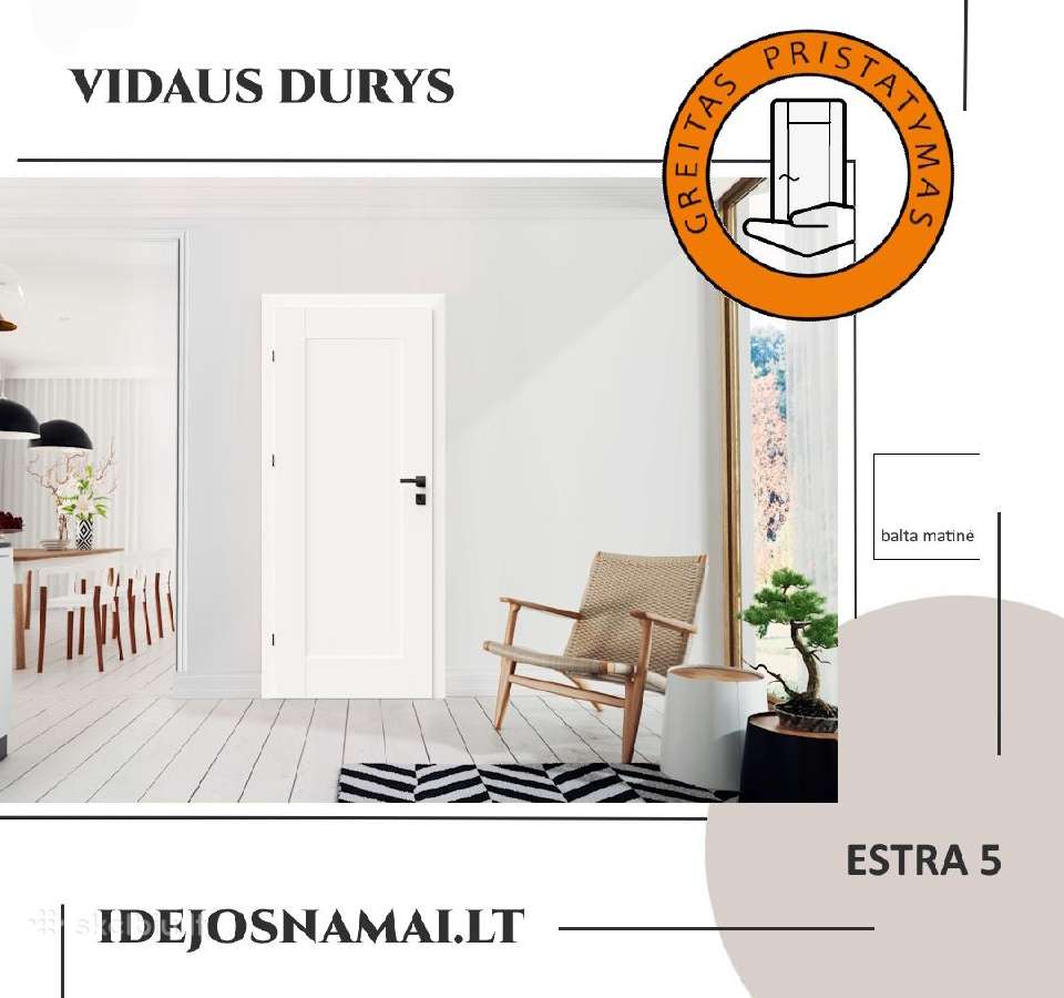 Platus kokybiškų vidaus durų pasirinkimas - nuotraukos Nr. 11