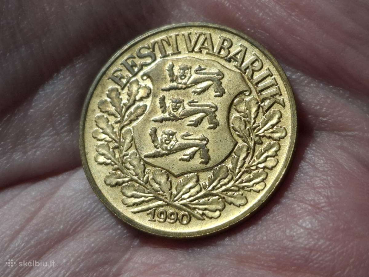 Estija 1 krona 1990 reta - nuotraukos Nr. 2