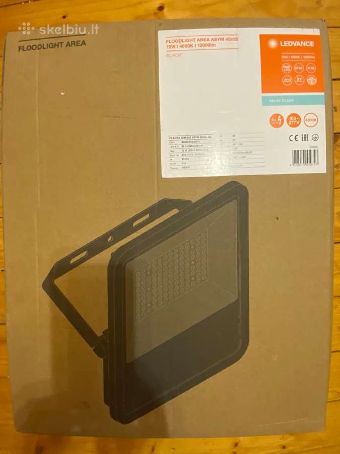 Lauko šviestuvas, LED 72w, 4000k, Ip65, juodas - nuotraukos Nr. 2