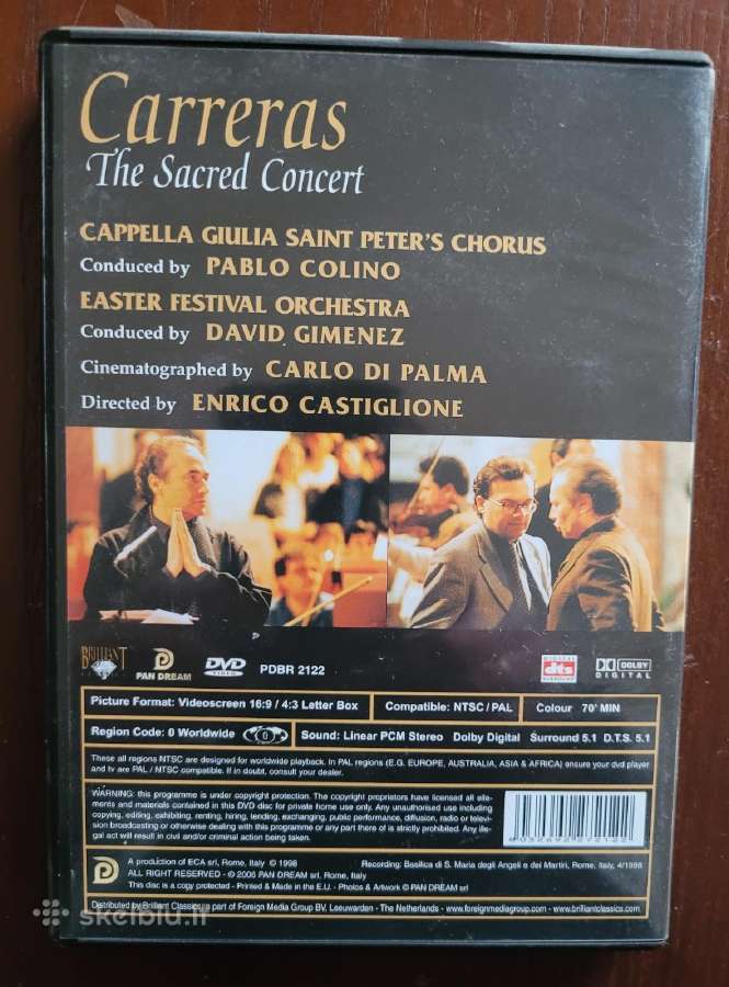 Dvd "Carreras. The Sacred Concert" - nuotraukos Nr. 2