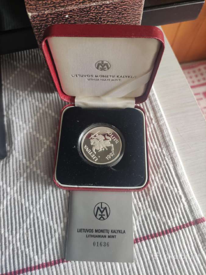 Sidabrinė moneta 1997 M.
