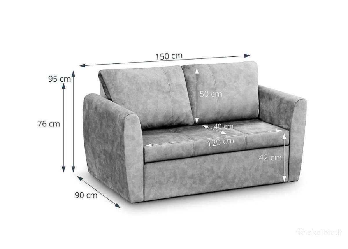 Miegama sofa/sofa-lova „Belta lux" 150cm su dėže p - nuotraukos Nr. 4