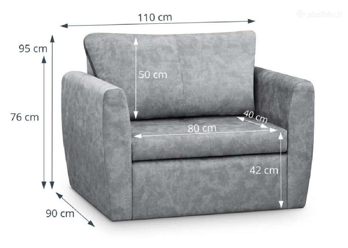 Miegamas fotelis „Belta lux 80" su dėže patalynei - nuotraukos Nr. 7