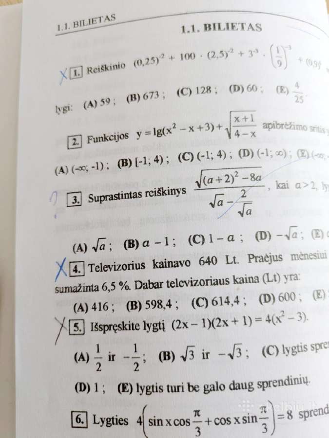 Pasiruoškime baigiamajam matematikos egzaminui - nuotraukos Nr. 2