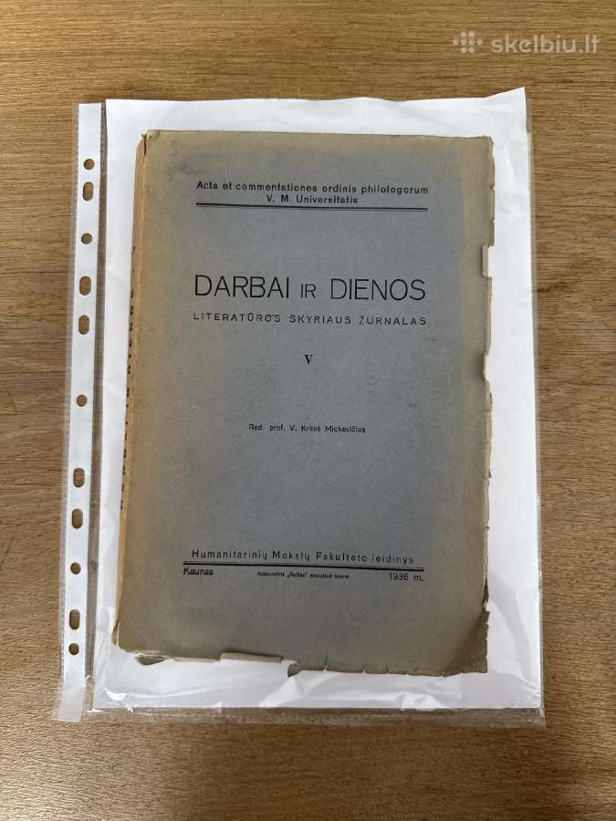 Darbai ir dienos V tomas 1936 m.