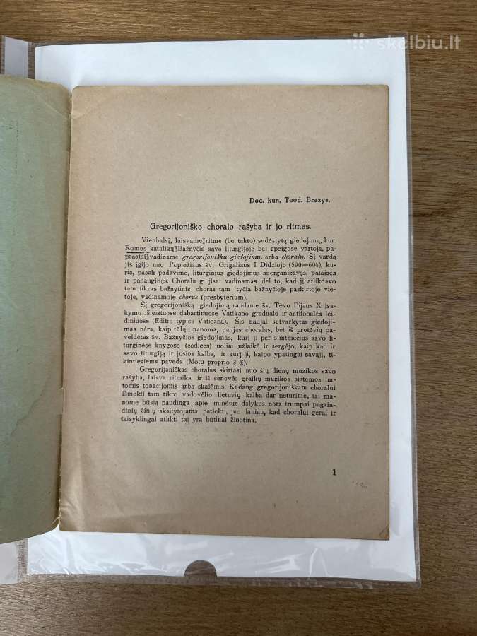 Gregorijoniško choralo rašyba ir jo ritmas 1926 m. - nuotraukos Nr. 2