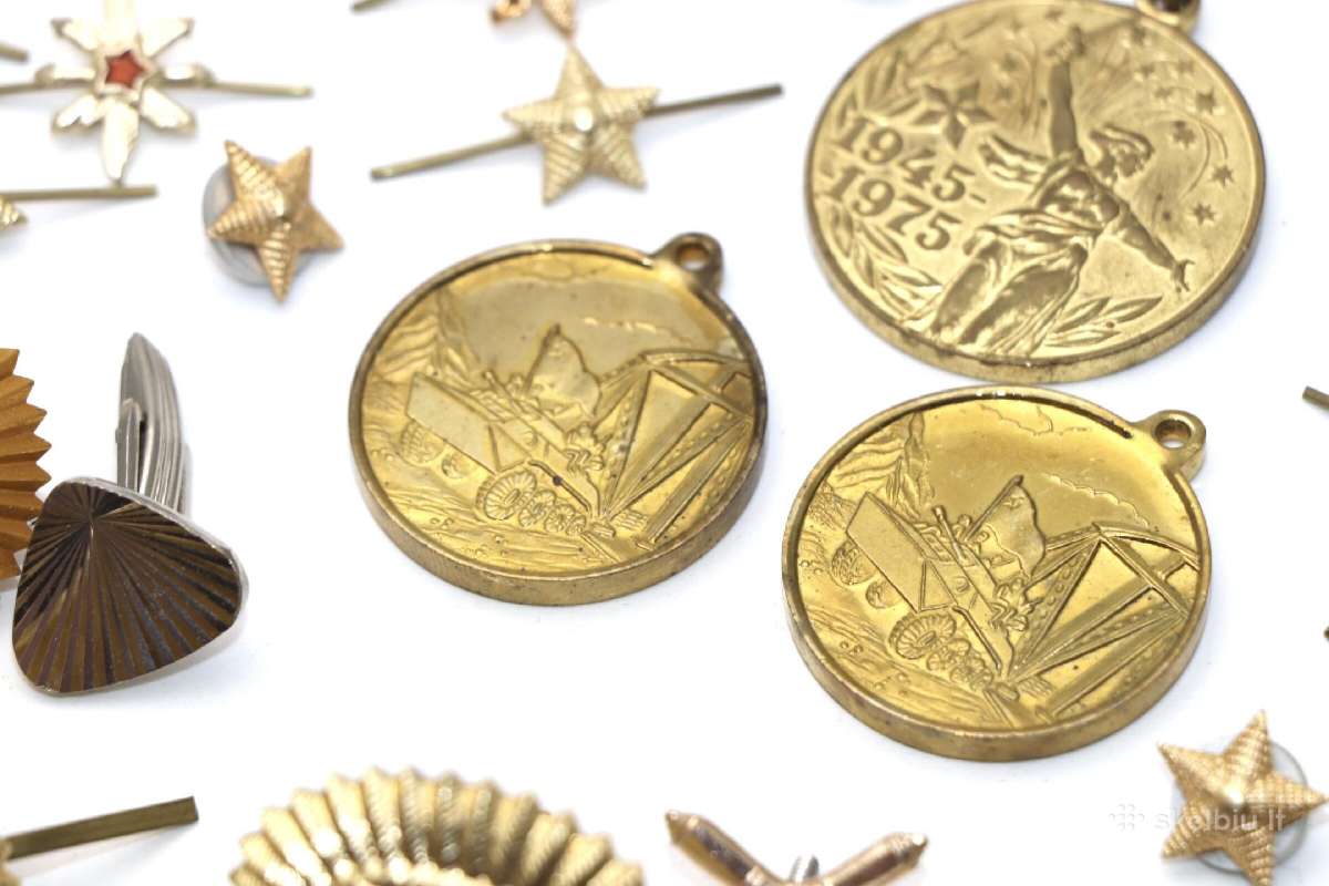 Kokardos, Sagos, Ženklai, Сср, Svoris: 178.10 gr. - nuotraukos Nr. 6
