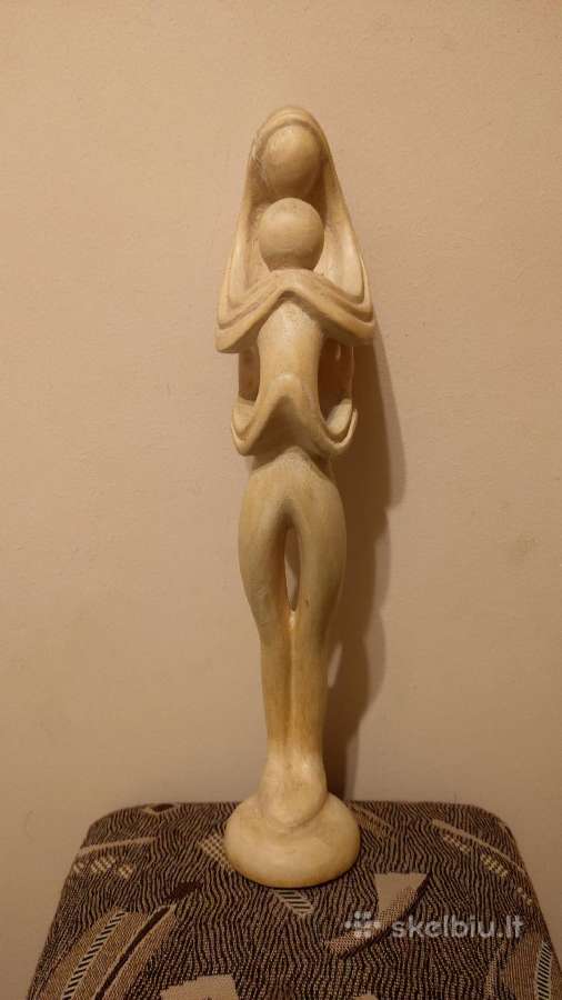 Originali medinė skulptūra. M. Strioga. Mes abi - nuotraukos Nr. 3