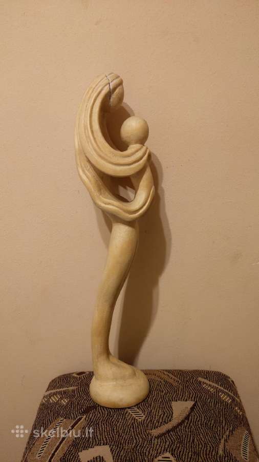 Originali medinė skulptūra. M. Strioga. Mes abi - nuotraukos Nr. 4