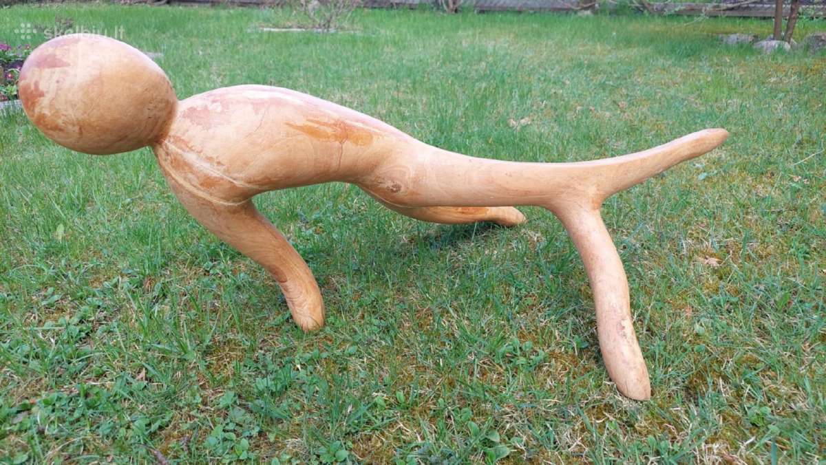 M. Strioga medžio skulptūra "Joga" - nuotraukos Nr. 4