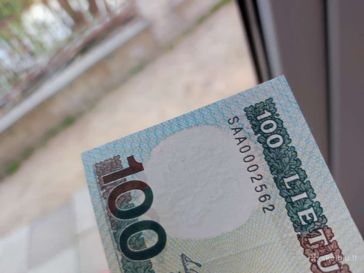 100 litų 1994 metų bankinio stovio - nuotraukos Nr. 6