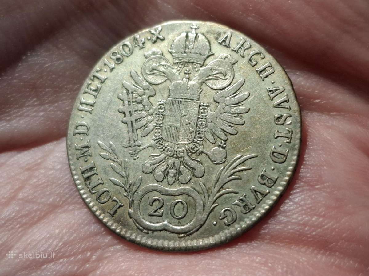 Austrija 20 kreuzer 1804 sidabras