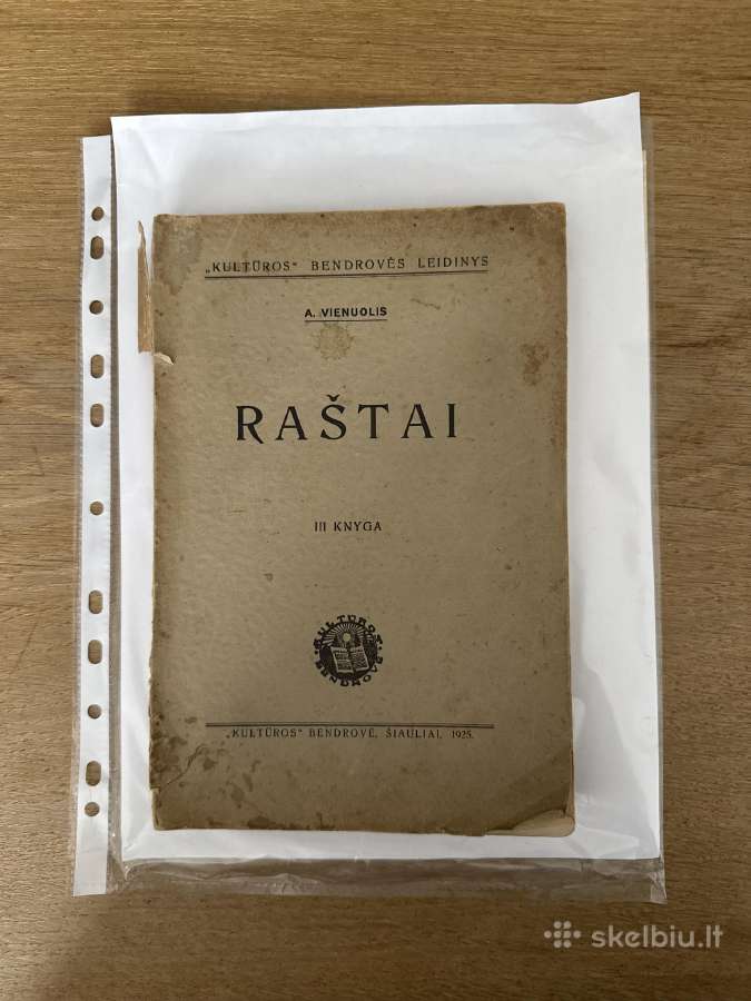 Antano Vienuolio Raštai. III knyga. 1925 m.