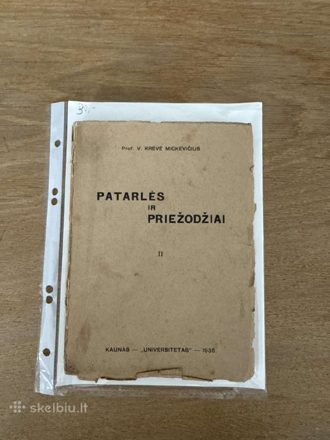Patarlės ir priežodžiai II tomas. 1935 m.