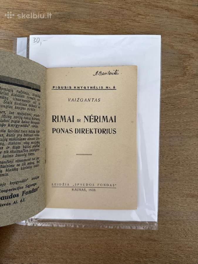 Rimai ir nerimai. Ponas direktorius 1933 m. - nuotraukos Nr. 2