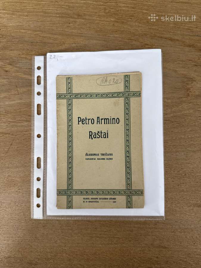 Petro Armino raštai 1907 m.