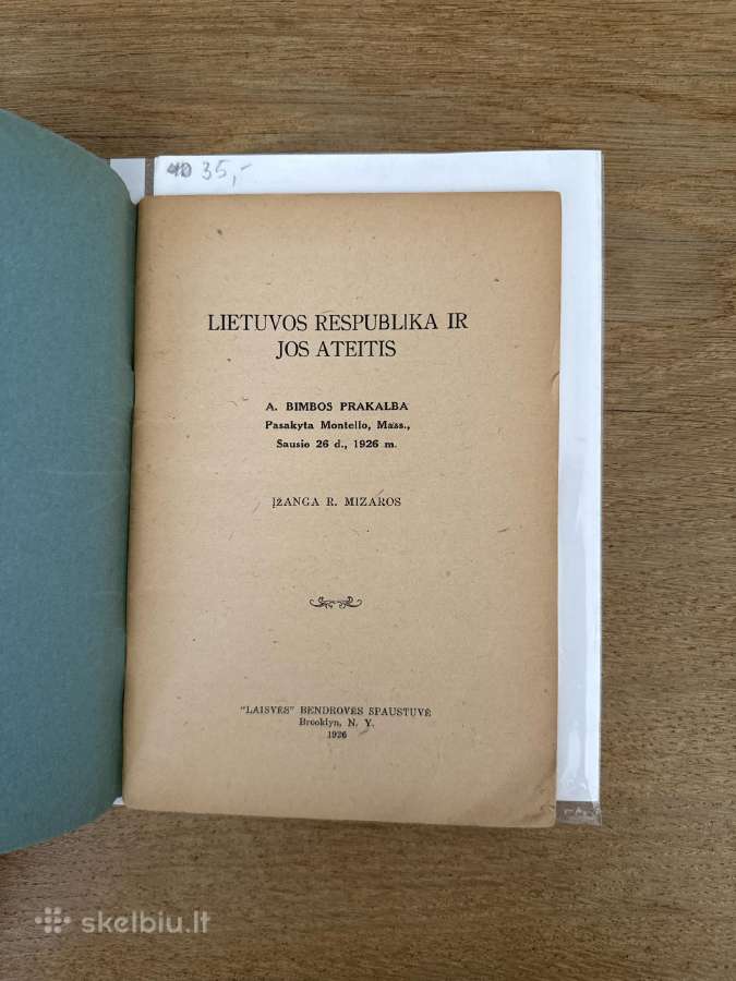 Lietuvos Respublika ir jos ateitis 1926 m. - nuotraukos Nr. 2