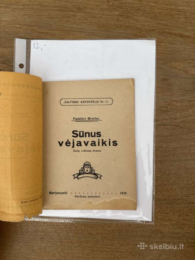 Sūnus vėjavaikis. Šešių veiksmų drama. 1929 m. - nuotraukos Nr. 2