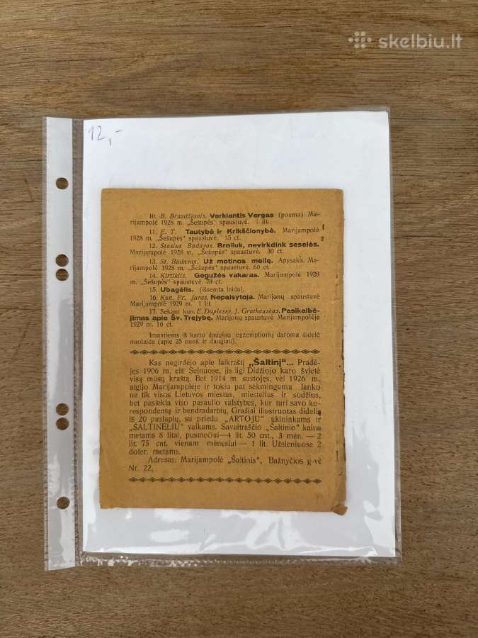 Sūnus vėjavaikis. Šešių veiksmų drama. 1929 m. - nuotraukos Nr. 9
