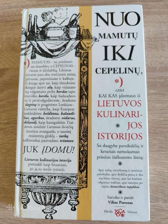 V. Purono knyga Nuo Mamutų Iki Cepelinų