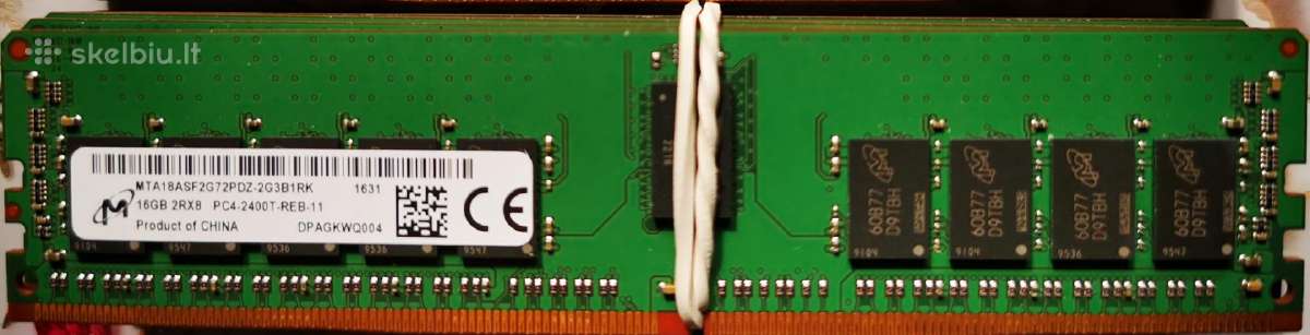 Micron 16gb 2rx8 Ddr4 RAM Ecc moduliai