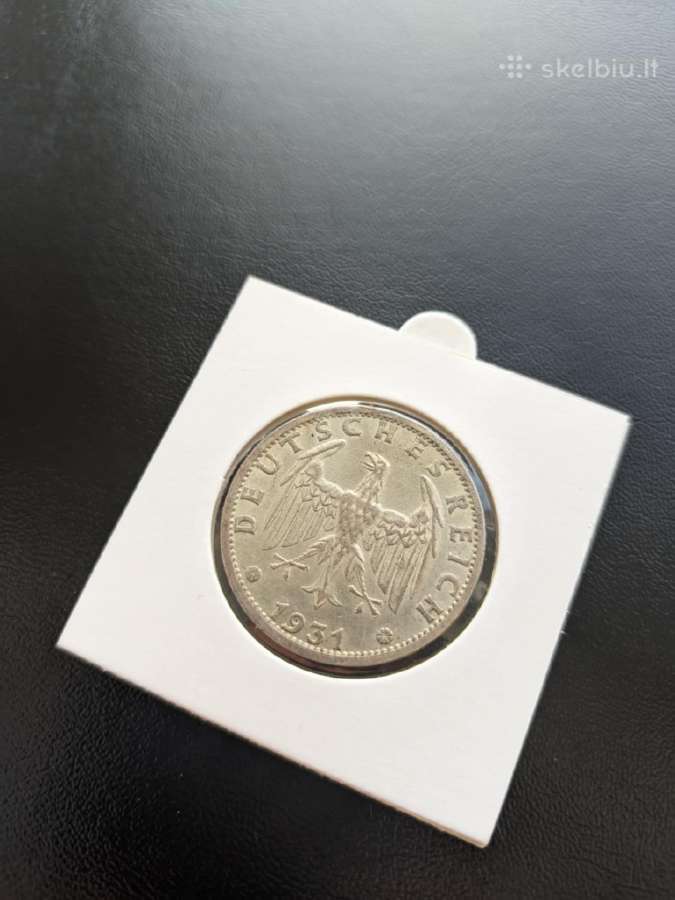 Vokietija 3 reichsmarkės, 1931 A - nuotraukos Nr. 2