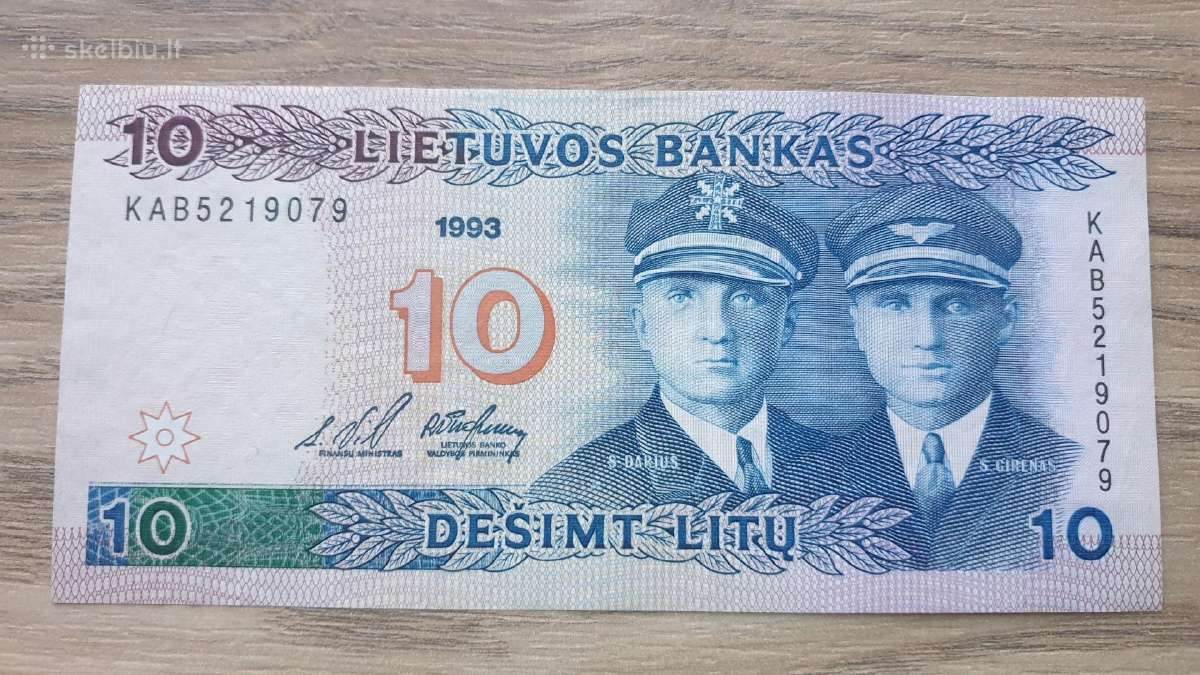 1993 metų 10 litų Aunc stovio