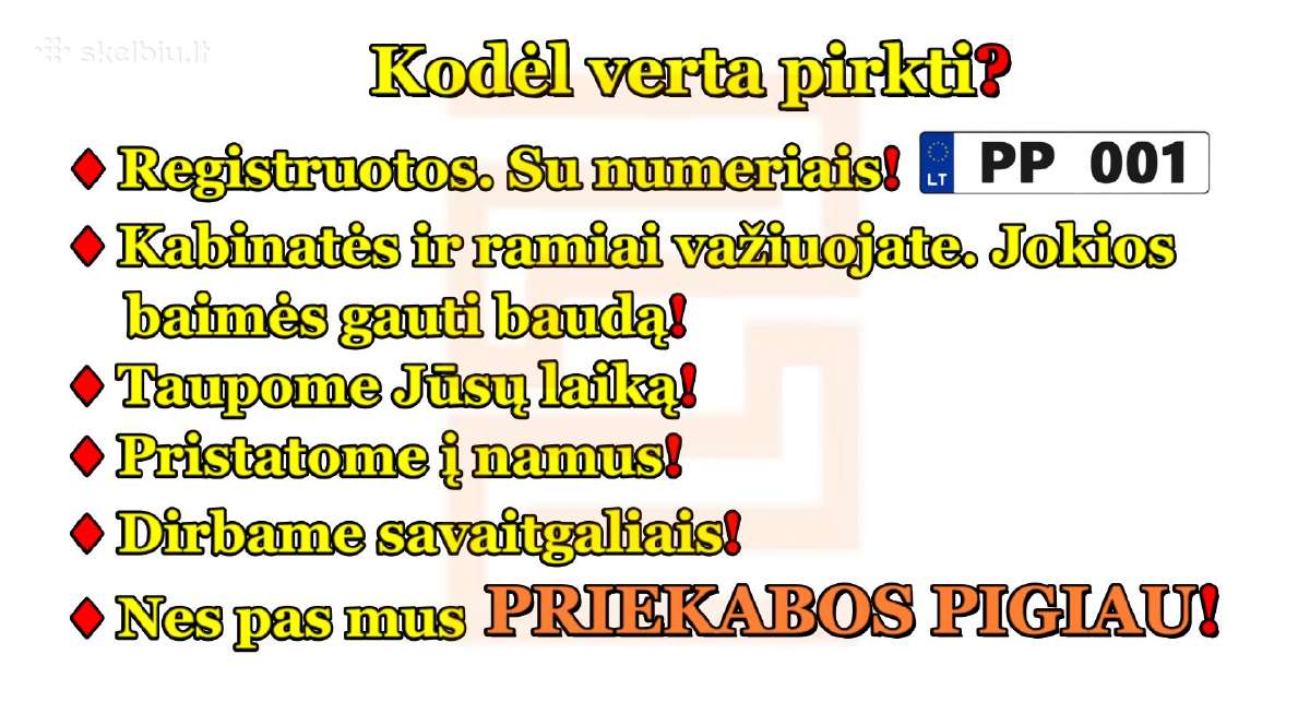 Nauja Stipri 2.6m Linginė priekaba - nuotraukos Nr. 11