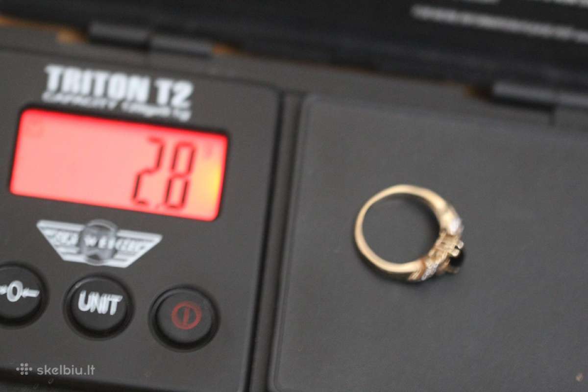 14k aukso ziedas su brangakmeniais - nuotraukos Nr. 15