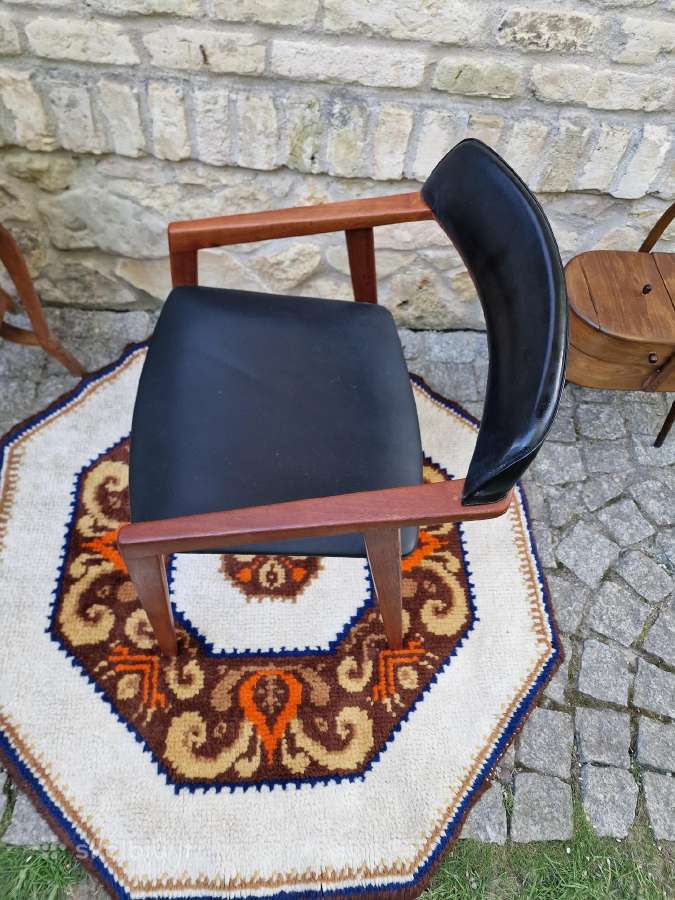 Vintažinė mid century tikmedžio kėdė - nuotraukos Nr. 3