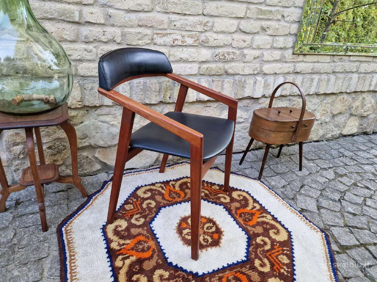 Vintažinė mid century tikmedžio kėdė - nuotraukos Nr. 4